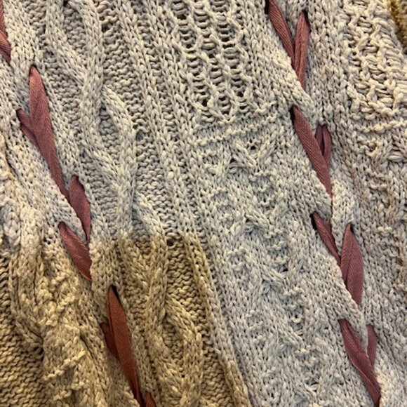 By Together Lace Up Hooded Sweater, Size M/L, NEW - Picture 3 of 9